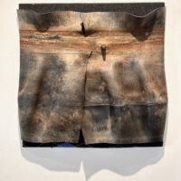 2021. inner tube, fabric. 20 x 21 x 3 inches