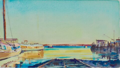 2023 watercolor 5 1/4 x 8 3/4 inches