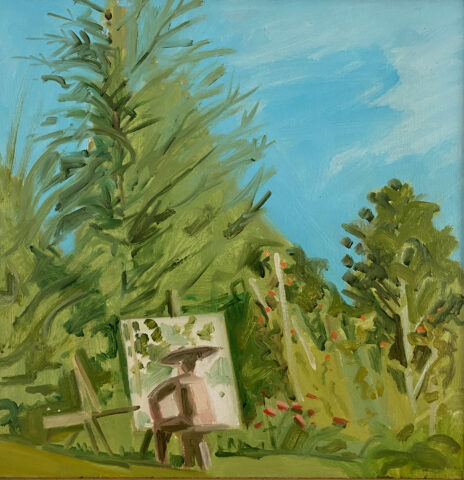 1985 oil on panel 12 x 11. 3/4 inches